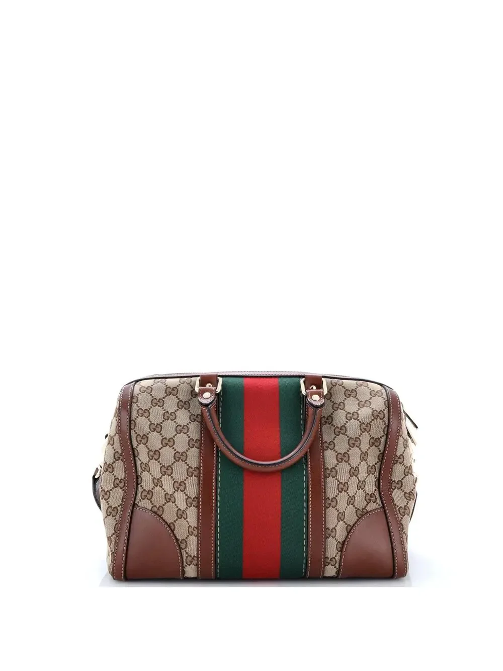 Gucci Vintage Bee Web Boston Bag Gg #294739G17B